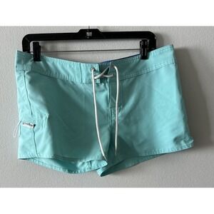 Greenlines Board Shorts Women's Size 6 Green Surfing Beach Drawstring 3"